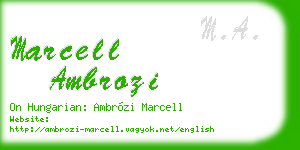 marcell ambrozi business card